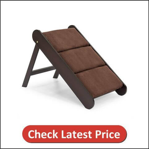 Best Choice Products 19in Portable Folding Wood Pet Ramp